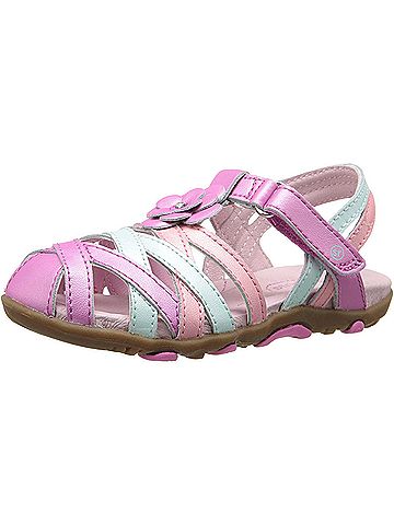 Stride Rite Little Kids' Lily Sandal 1 Mo in Pink/White (view 2)