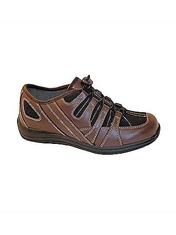 Drew Women's Daisy Shoes - Wide in Brown/Nylon (view 1)