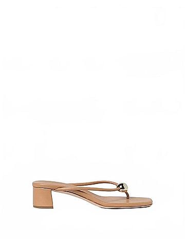Loeffler Randall Women's Odessa Heeled Mule Thong Sandal in Dune (view 1)