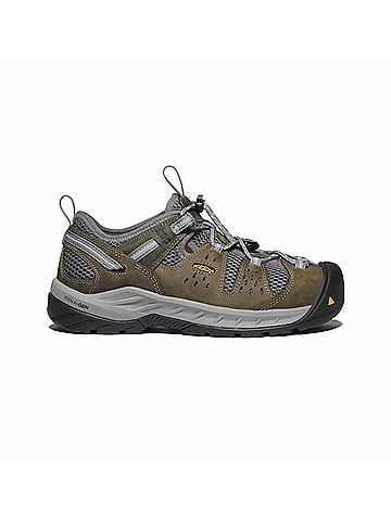 Keen Women's Gargoyle Blue Fog Ii Steel Toe Work Shoe in Brown (view 1)
