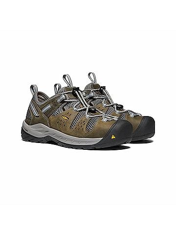 Keen Women's Gargoyle Blue Fog Ii Steel Toe Work Shoe in Brown (view 2)