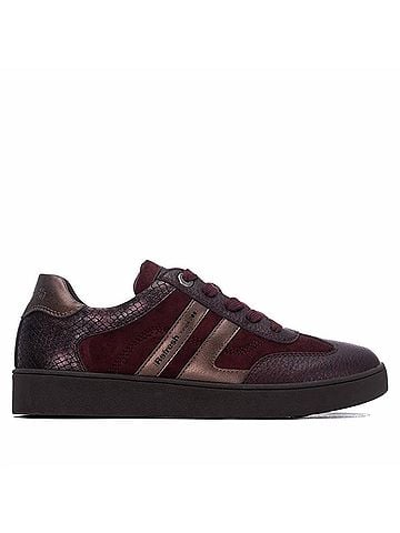 Refresh Women's Casual Suede Sneakers in Burgundy (view 1)