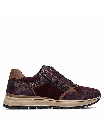 Refresh Women's Casual Suede Sneakers in Burgundy (view 1)