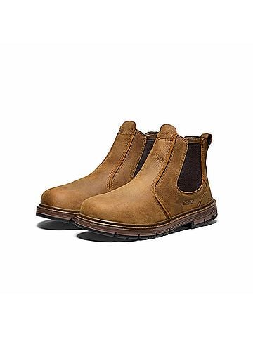 Keen Women's Belgian Gum Soft Toe San Jose 90° Heel Work Boot in Brown (view 2)