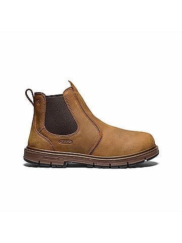 Keen Women's Belgian Gum Soft Toe San Jose 90° Heel Work Boot in Brown (view 1)