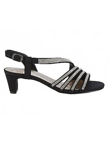 Ros Hommerson Women's Lettie Ii Heel Strap Sandal in Black Sparkle (view 1)