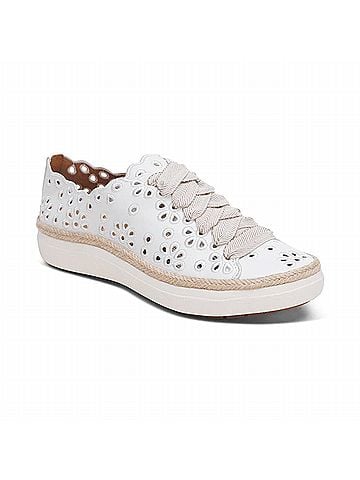 Aetrex Women's Charlotte Eyelet Lace Up in White (view 1)