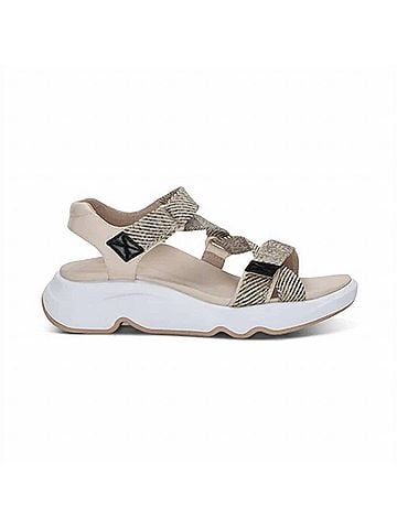 Aetrex Women's Marz Adjustable Cross Strap Sandals in Beige (view 2)