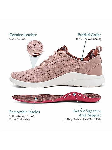 Aetrex Women's Kora Sneaker in Mauve (view 2)