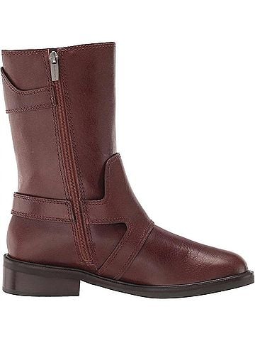 Vince Camuto Women's Leather Alicenta Moto Boot in Chocolate (view 1)