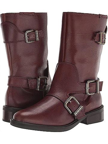 Vince Camuto Women's Leather Alicenta Moto Boot in Chocolate (view 2)