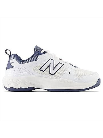 New Balance Women's Fresh Foam X 1007 Court Shoes in White/Blue (view 1)