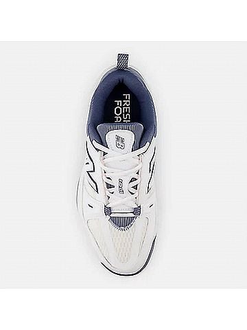 New Balance Women's Fresh Foam X 1007 Court Shoes in White/Blue (view 2)