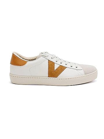 Victoria Women's Berlin Casual Low Top Leather Sneakers in Cuero (view 1)