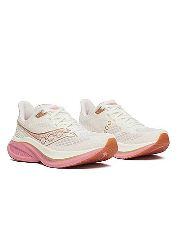 Saucony Women's Endorphin Speed 5 Running Shoes in Ivory/Mauve (view 2)