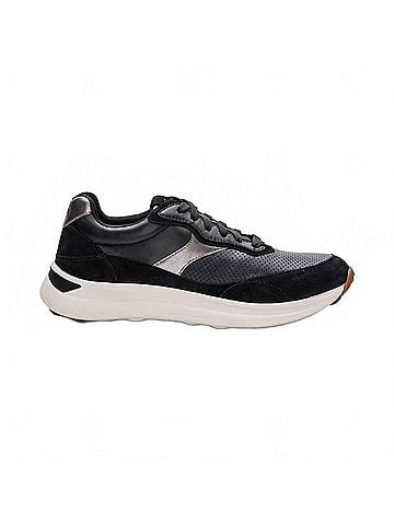 Aetrex Women's Emily Lace Up Sneakers in Black (view 1)