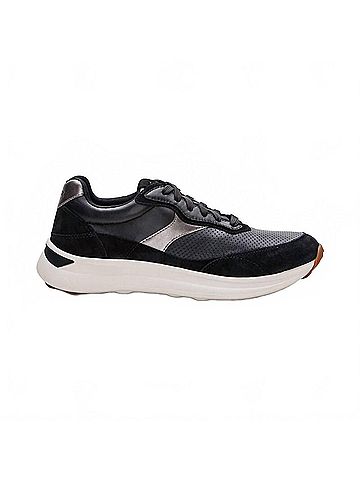 Aetrex Women's Emily Lace Up Sneakers in Black (view 1)