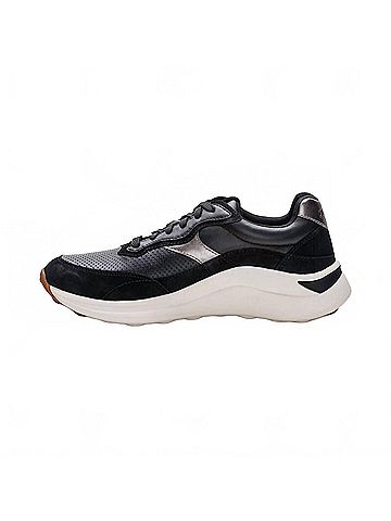 Aetrex Women's Emily Lace Up Sneakers in Black (view 2)