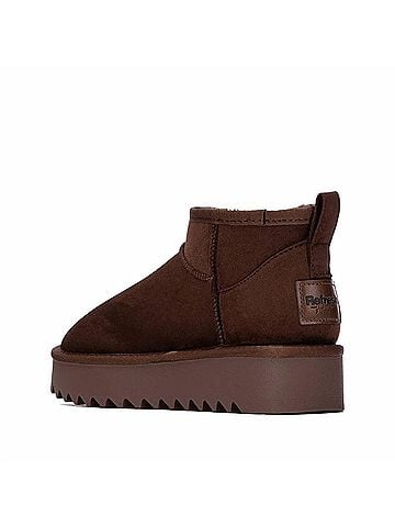 Refresh Women's Casual Platform Suede Ankle Booties in Brown (view 2)