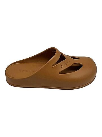 Bally Women's Gimon Logo Embossed Rubber Classic Clog in Deserto (view 2)