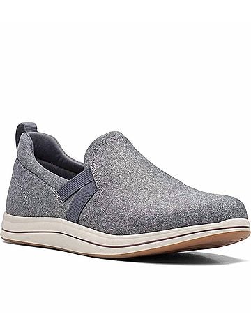 Clarks Women's Breeze Bali Slip-On Shoes in Dark Grey (view 1)