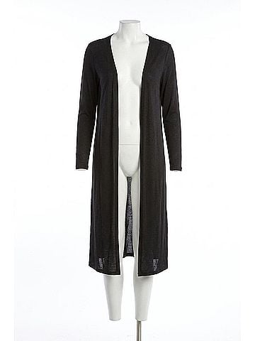 Papillon Long Knit Cardigan in Black (view 1)