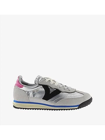 Victoria Women's Saturn Metal Sneakers in Silver (view 1)