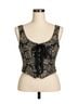 Cache Floral Black Gold Tank Top Size M - photo 1