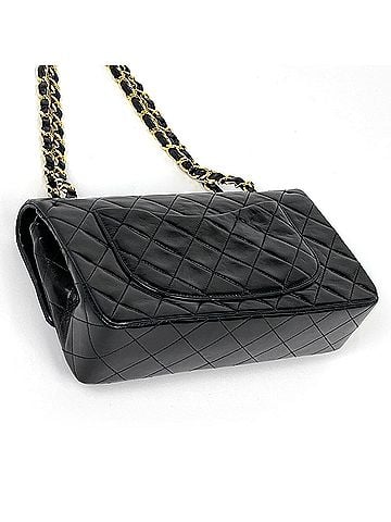 Chanel Chanel Matelassé Shoulder Bag, Double Flap, Coco Mark, Leather, Black, A01113, Women's (view 2)