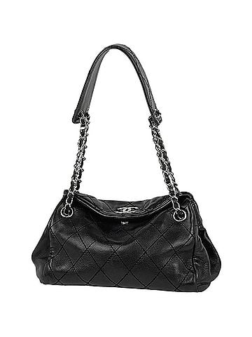 Chanel Chanel CHANEL Shoulder Bag Coco Mark Matelassé Leather Black Women's (view 1)