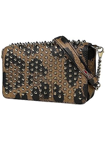 Christian Louboutin Christian Louboutin 2-way shoulder bag, leopard print, leather, brown and black, women's. (view 1)