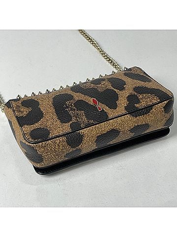 Christian Louboutin Christian Louboutin 2-way shoulder bag, leopard print, leather, brown and black, women's. (view 2)
