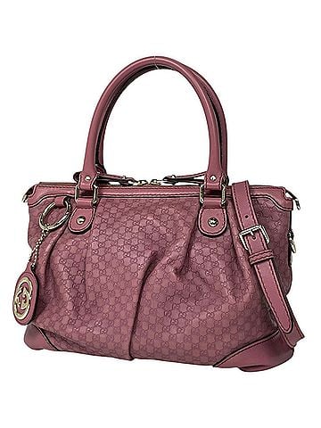Gucci Gucci Sukey Microgucci 2-Way Leather Handbag, Pink, 247902, Women's (view 1)