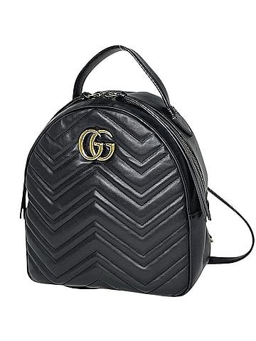 Gucci Gucci GG Marmont Backpack, Quilted Leather, Black, 476671, Women's (view 1)