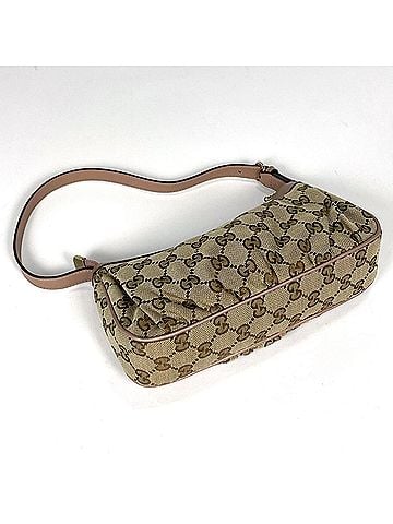 Gucci Gucci GUCCI handbag, Lovely Heart design, GG pattern, canvas, beige/pink, 245938, women's. (view 2)