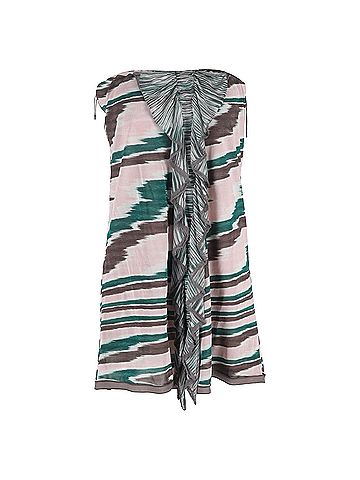Missoni Missoni Ruffled Strapless Mini Dress in Multicolor Viscose (view 1)
