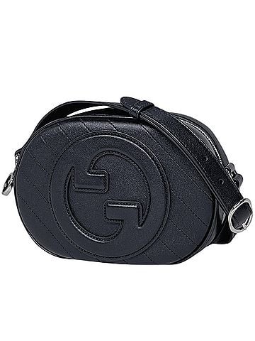 Gucci Gucci GUCCI Shoulder Bag Blondie Interlocking G Leather Black 760175 Women's (view 1)