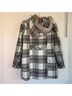 Miss Selfridge Plaid Gray White Coat Size 8 - photo 4