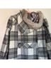 Miss Selfridge Plaid Gray White Coat Size 8 - photo 5