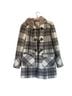 Miss Selfridge Plaid Gray White Coat Size 8 - photo 1
