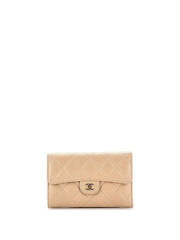 Chanel Trifold Classic Flap Wallet Quilted Caviar Medium (view 1)