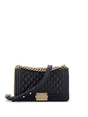 Chanel Boy Flap Bag Quilted Caviar Old Medium (view 1)