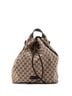 Gucci 100% Canvas Plain Brown Drawstring Backpack GG Canvas Medium One size - photo 1