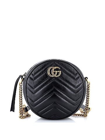 Gucci GG Marmont Round Shoulder Bag Matelasse Leather Mini (view 1)