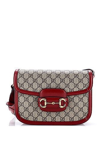 Gucci Horsebit 1955 Shoulder Bag GG Coated Canvas with Leather Small (view 1)