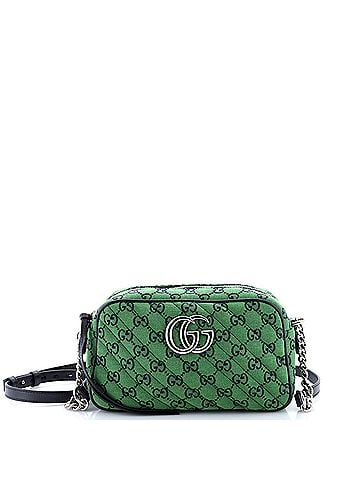 Gucci GG Marmont Shoulder Bag Diagonal Quilted GG Canvas with Leather Small (view 1)