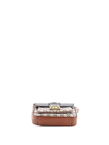 Gucci Padlock Front Pocket Flap Shoulder Bag GG Coated Canvas and Leather Mini (view 2)
