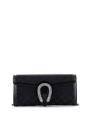 Gucci Dionysus Chain Clutch Crystal Embellished GG Satin Long (view 1)