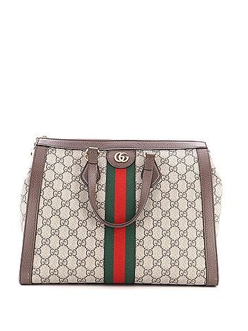 Gucci Ophidia Top Handle Tote GG Coated Canvas Medium (view 1)