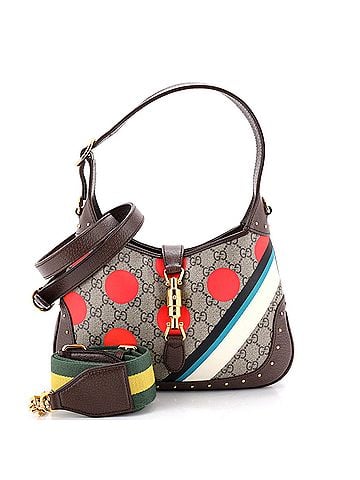 Gucci Jackie 1961 Hobo Studded Printed GG Coated Canvas Small (view 1)
